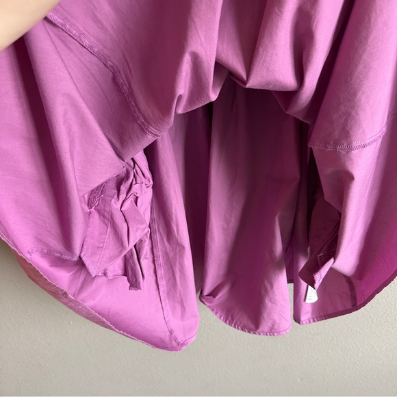 Abercrombie & Fitch Emerson Poplin Puff Sleeve Purple Mini Dress Medium - Picture 7 of 14